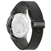 Ferragamo Men’s Swiss Made Quartz Black Silicone Strap Black Dial 41mm Watch SFHP00320